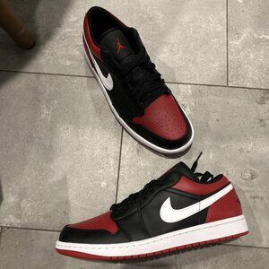 Air Jordan 1 Low Sneakers Men’s Size 11 Black/ Red 553558-066